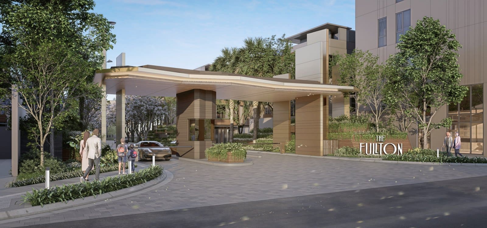 Cổng vào dự án The Fullton CapitaLand tại Vinhomes Ocean Park 3, Hưng Yên.