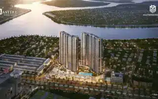 Phối cảnh tổng thể dự án Masteri Rivera Đà Nẵng tại trung tâm quận Hải Châu, Đà Nẵng.