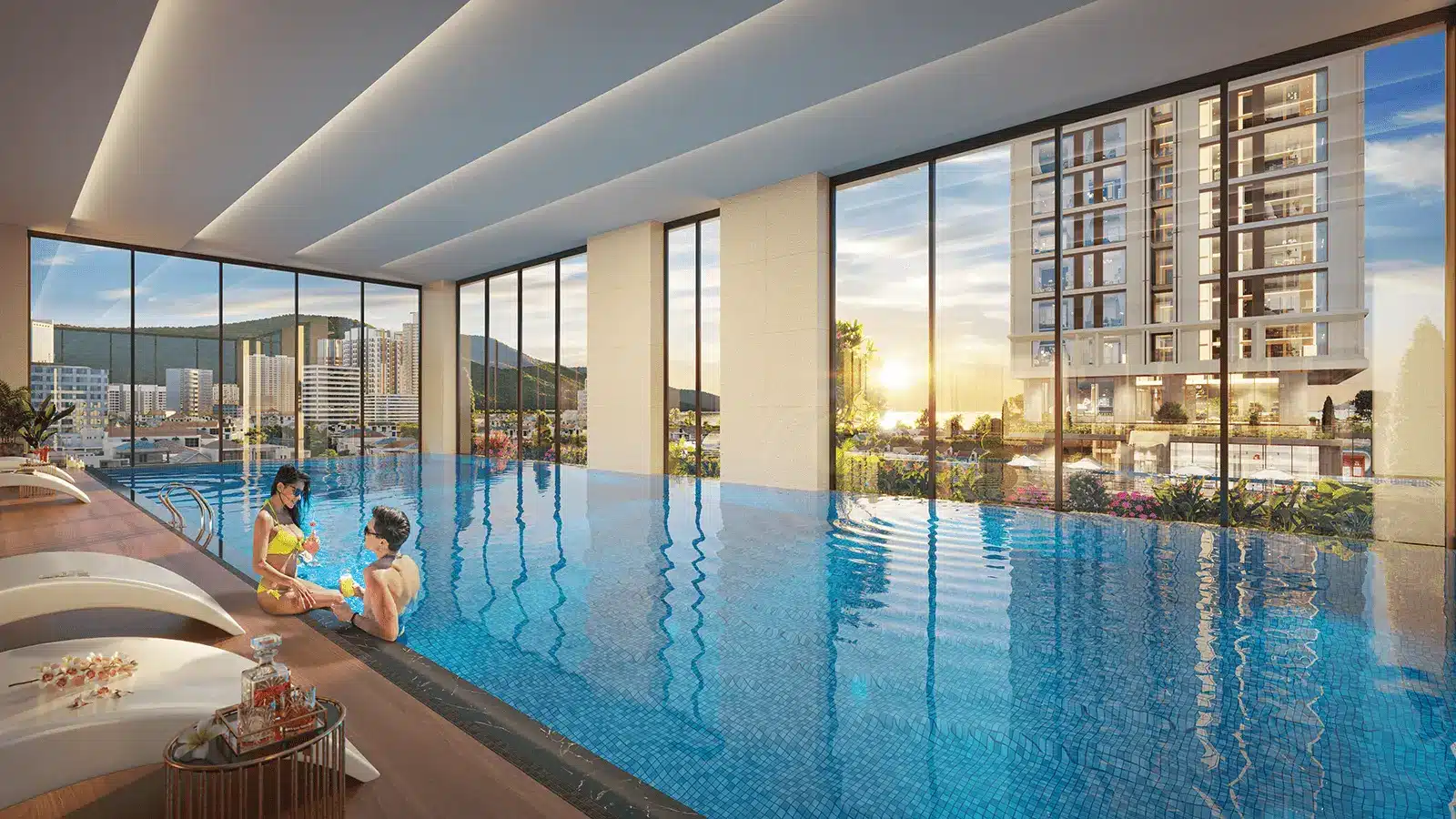 Tiện ích hồ bơi 4 mùa tại Sun Costa Residences Đà Nẵng, mang lại trải nghiệm nghỉ dưỡng đẳng cấp 5 sao.