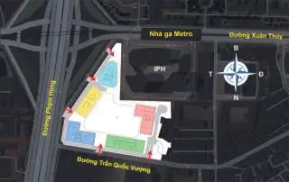 Vị trí đắc địa của Sun Group Cầu Giấy tại ngã tư Phạm Hùng - Xuân Thủy, Cầu Giấy, Hà Nội.