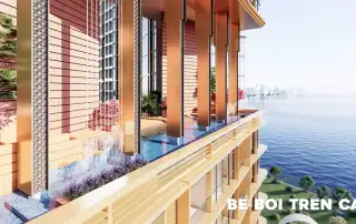 Hồ bơi vô cực tại Căn hộ cao cấp Charmora City – Tập đoàn Sun Group, Khánh Hòa.